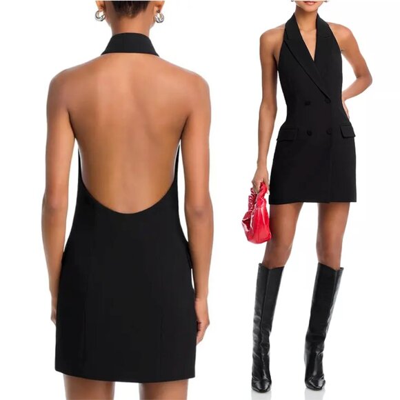 NWT BARDOT Freya Vest Mini Dress in Black Size US 8 - Picture 1 of 10